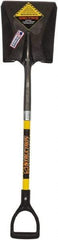 SEYMOUR-MIDWEST - 11-1/2" High x 9" Wide Square Steel Shovel - 29" Long Fiberglass D-Grip Handle, Front Turned - Makers Industrial Supply