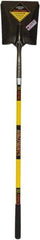 SEYMOUR-MIDWEST - 11-1/2" High x 9" Wide Square Steel Shovel - 48" Long Fiberglass Straight Handle, Front Turned - Makers Industrial Supply