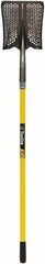 SEYMOUR-MIDWEST - 11-1/2" High x 9" Wide Square Steel Shovel - 48" Long Fiberglass Straight Handle, Front Turned - Makers Industrial Supply