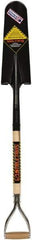 SEYMOUR-MIDWEST - 16" High x 5-3/4" Wide Round Steel Spade - 30" Long Wood D-Grip Handle, Front Turned - Makers Industrial Supply