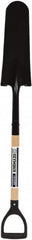 SEYMOUR-MIDWEST - 16" High x 6" Wide Round Steel Spade - 30" Long Wood D-Grip Handle, Front Turned - Makers Industrial Supply