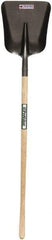 SEYMOUR-MIDWEST - 14" High x 11" Wide Square Steel Scoop - 44" Long Wood Straight Handle, No Step - Makers Industrial Supply