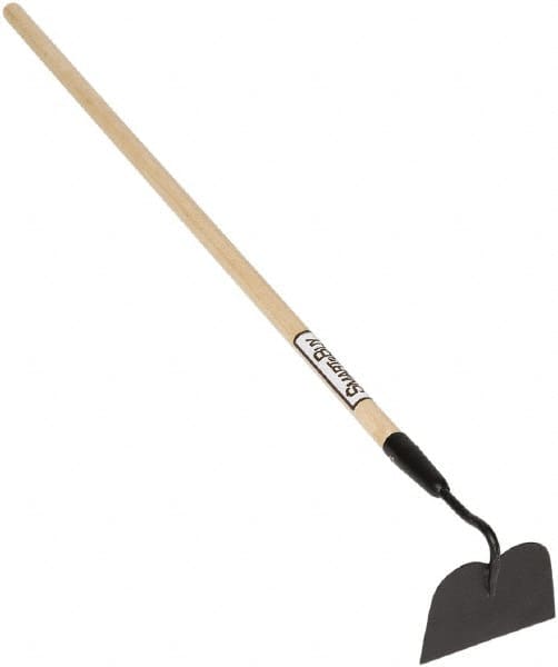 SEYMOUR-MIDWEST - 6-1/4" High x 6" Wide Square Steel Hoe - 48" Long Wood Straight Handle, No Step - Makers Industrial Supply