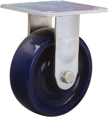 Hamilton - 6" Diam x 2" Wide x 7-1/2" OAH Top Plate Mount Rigid Caster - Polyurethane, 900 Lb Capacity, Sealed Precision Ball Bearing, 5 x 5-1/2" Plate - Makers Industrial Supply