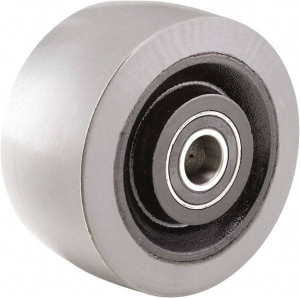 Hamilton - 6 Inch Diameter x 3 Inch Wide, Polyurethane on Cast Iron Caster Wheel - 3,000 Lb. Capacity, 3-1/2 Inch Hub Length, 3/4 Inch Axle Diameter, Sealed Precision Ball Bearing - Makers Industrial Supply