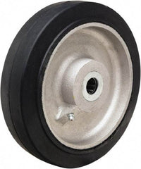 Hamilton - 8 Inch Diameter x 2 Inch Wide, Rubber on Aluminum Caster Wheel - 500 Lb. Capacity, 2-1/4 Inch Hub Length, 3/4 Inch Axle Diameter, Straight Roller Bearing - Makers Industrial Supply