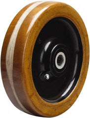 Hamilton - 8 Inch Diameter x 2 Inch Wide, Phenolic Caster Wheel - 1,750 Lb. Capacity, 2-3/16 Inch Hub Length, 1-7/16 Inch Axle Diameter, Plain Bore Bearing - Makers Industrial Supply