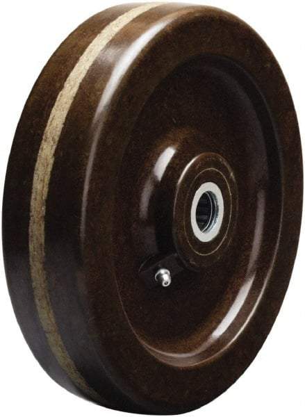 Hamilton - 8 Inch Diameter x 2 Inch Wide, Phenolic Caster Wheel - 1,400 Lb. Capacity, 2-3/16 Inch Hub Length, 1/2 Inch Axle Diameter, Straight Roller Bearing - Makers Industrial Supply