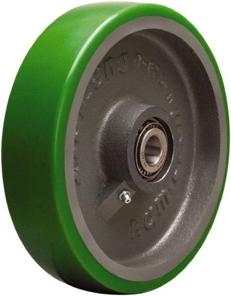 Hamilton - 8 Inch Diameter x 2 Inch Wide, Polyurethane on Cast Iron Caster Wheel - 1,500 Lb. Capacity, 2-1/4 Inch Hub Length, 3/4 Inch Axle Diameter, Tapered Roller Bearing - Makers Industrial Supply