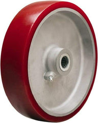 Hamilton - 8 Inch Diameter x 2 Inch Wide, Polyurethane on Aluminum Caster Wheel - 1,550 Lb. Capacity, 2-3/16 Inch Hub Length, 1/2 Inch Axle Diameter, Straight Roller Bearing - Makers Industrial Supply