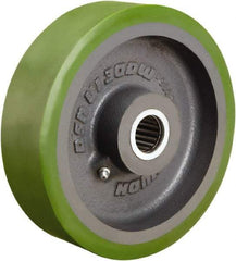 Hamilton - 7 Inch Diameter x 2 Inch Wide, Polyurethane on Cast Iron Caster Wheel - 1,400 Lb. Capacity, 2-1/4 Inch Hub Length, 5/8 Inch Axle Diameter, Straight Roller Bearing - Makers Industrial Supply