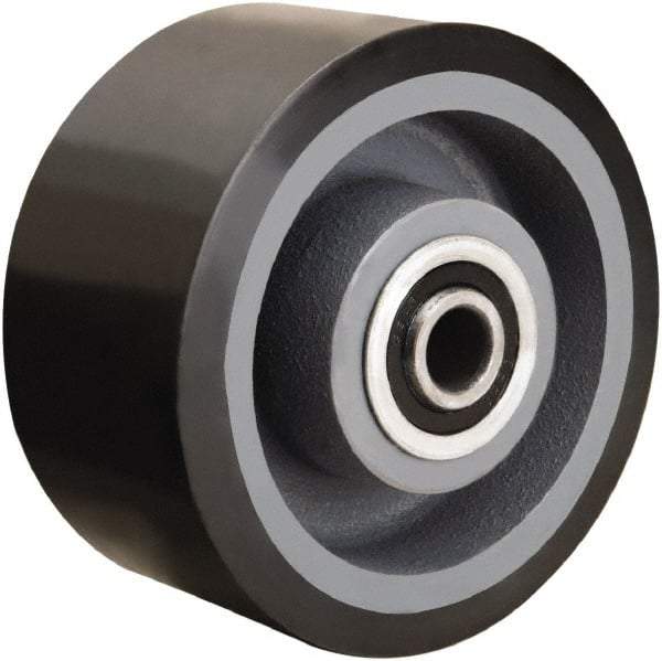 Hamilton - 6 Inch Diameter x 3 Inch Wide, Polyurethane on Cast Iron Caster Wheel - 2,860 Lb. Capacity, 3-1/4 Inch Hub Length, 3/4 Inch Axle Diameter, Tapered Roller Bearing - Makers Industrial Supply