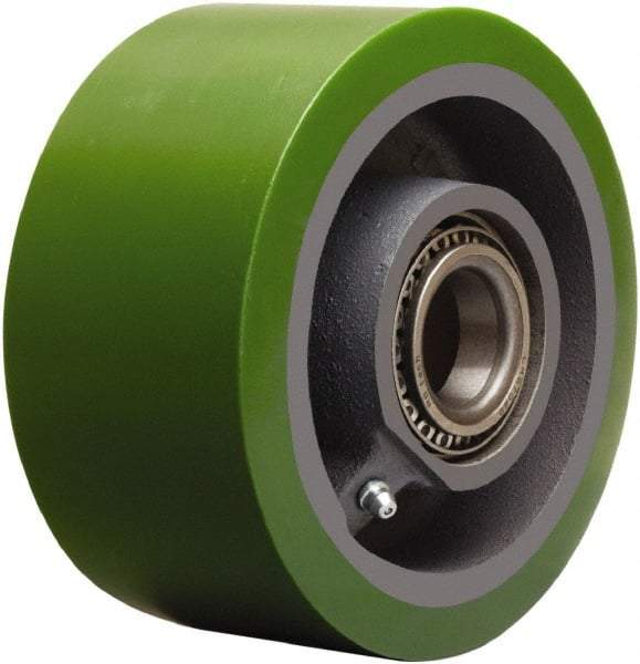 Hamilton - 6 Inch Diameter x 3 Inch Wide, Polyurethane on Cast Iron Caster Wheel - 2,200 Lb. Capacity, 3-1/4 Inch Hub Length, 3/4 Inch Axle Diameter, Tapered Roller Bearing - Makers Industrial Supply