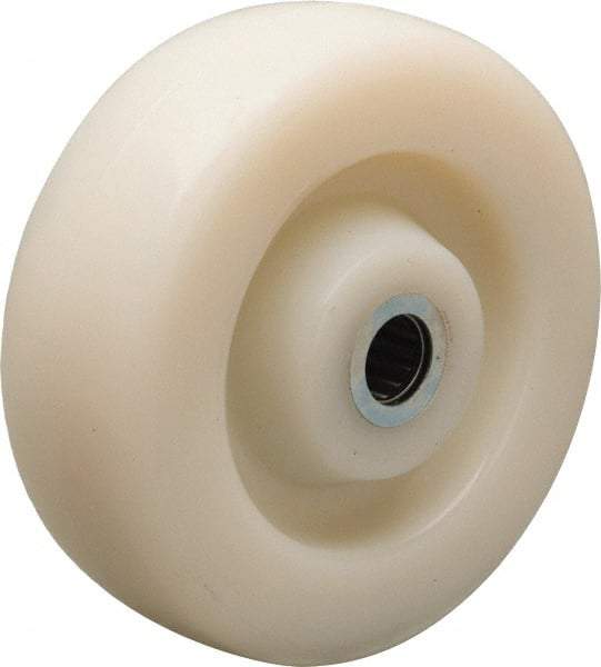 Hamilton - 6 Inch Diameter x 2 Inch Wide, Nylon Caster Wheel - 1,000 Lb. Capacity, 2-3/16 Inch Hub Length, 1/2 Inch Axle Diameter, Straight Roller Bearing - Makers Industrial Supply