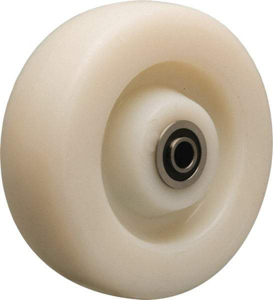 Hamilton - 6 Inch Diameter x 2 Inch Wide, Nylon Caster Wheel - 1,000 Lb. Capacity, 2-3/16 Inch Hub Length, 1/2 Inch Axle Diameter, Stainless Steel Precision Ball Bearing - Makers Industrial Supply