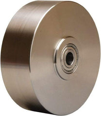 Hamilton - 6 Inch Diameter x 2 Inch Wide, Stainless Steel Caster Wheel - 1,200 Lb. Capacity, 2-1/2 Inch Hub Length, 1/2 Inch Axle Diameter, Stainless Steel Precision Ball Bearing - Makers Industrial Supply