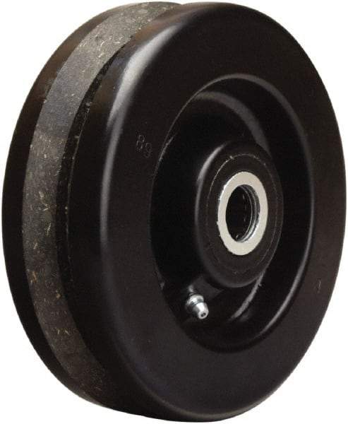 Hamilton - 6 Inch Diameter x 2 Inch Wide, Phenolic Caster Wheel - 750 Lb. Capacity, 2-3/16 Inch Hub Length, 3/4 Inch Axle Diameter, Straight Roller Bearing - Makers Industrial Supply