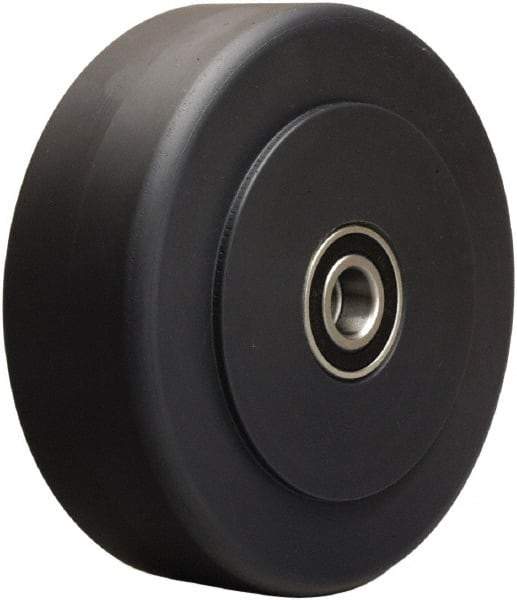 Hamilton - 6 Inch Diameter x 2 Inch Wide, Nylon Caster Wheel - 2,300 Lb. Capacity, 2-1/4 Inch Hub Length, 1/2 Inch Axle Diameter, Stainless Steel Precision Ball Bearing - Makers Industrial Supply