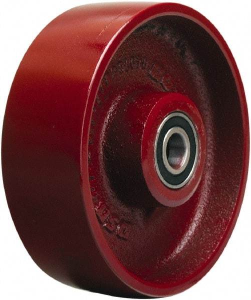 Hamilton - 6 Inch Diameter x 2 Inch Wide, Cast Iron Caster Wheel - 1,400 Lb. Capacity, 2-1/4 Inch Hub Length, 1/2 Inch Axle Diameter, Precision Ball Bearing - Makers Industrial Supply