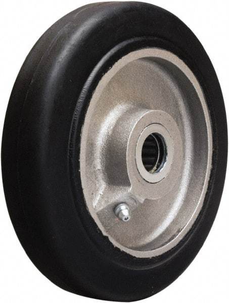 Hamilton - 6 Inch Diameter x 1-1/2 Inch Wide, Rubber on Aluminum Caster Wheel - 280 Lb. Capacity, 1-3/4 Inch Hub Length, 5/8 Inch Axle Diameter, Straight Roller Bearing - Makers Industrial Supply