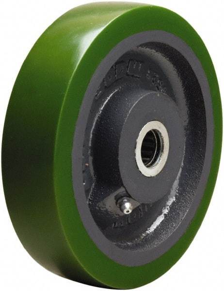 Hamilton - 6 Inch Diameter x 1-1/2 Inch Wide, Polyurethane on Cast Iron Caster Wheel - 850 Lb. Capacity, 1-3/4 Inch Hub Length, 5/8 Inch Axle Diameter, Straight Roller Bearing - Makers Industrial Supply