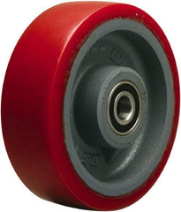 Hamilton - 6 Inch Diameter x 2 Inch Wide, Polyurethane on Cast Iron Caster Wheel - 1,400 Lb. Capacity, 2-1/4 Inch Hub Length, 1/2 Inch Axle Diameter, Precision Ball Bearing - Makers Industrial Supply