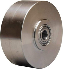 Hamilton - 5 Inch Diameter x 2 Inch Wide, Stainless Steel Caster Wheel - 950 Lb. Capacity, 2-1/2 Inch Hub Length, 1/2 Inch Axle Diameter, Stainless Steel Precision Ball Bearing - Makers Industrial Supply