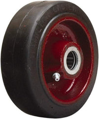 Hamilton - 5 Inch Diameter x 2 Inch Wide, Rubber on Cast Iron Caster Wheel - 350 Lb. Capacity, 2-1/4 Inch Hub Length, 1-3/16 Inch Axle Diameter, Plain Bore Bearing - Makers Industrial Supply