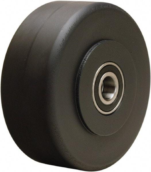 Hamilton - 5 Inch Diameter x 2 Inch Wide, Nylon Caster Wheel - 2,150 Lb. Capacity, 2-1/4 Inch Hub Length, 1/2 Inch Axle Diameter, Precision Ball Bearing - Makers Industrial Supply