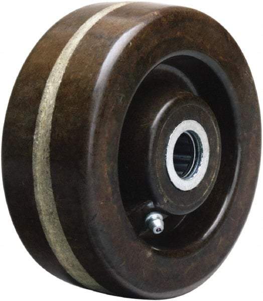 Hamilton - 5 Inch Diameter x 2 Inch Wide, Phenolic Caster Wheel - 1,000 Lb. Capacity, 2-3/16 Inch Hub Length, 1-3/16 Inch Axle Diameter, Plain Bore Bearing - Makers Industrial Supply