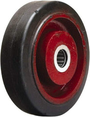 Hamilton - 5 Inch Diameter x 1-1/2 Inch Wide, Rubber on Cast Iron Caster Wheel - 240 Lb. Capacity, 1-5/8 Inch Hub Length, 1-3/16 Inch Axle Diameter, Plain Bore Bearing - Makers Industrial Supply