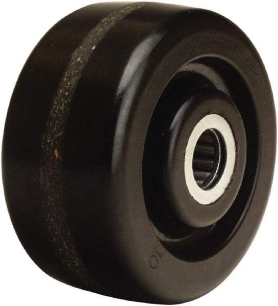 Hamilton - 4 Inch Diameter x 2 Inch Wide, Phenolic Caster Wheel - 800 Lb. Capacity, 2-3/16 Inch Hub Length, 3/4 Inch Axle Diameter, Straight Roller Bearing - Makers Industrial Supply