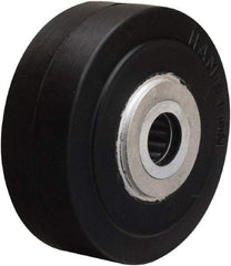 Hamilton - 4 Inch Diameter x 1-1/2 Inch Wide, Rubber on Aluminum Caster Wheel - 200 Lb. Capacity, 1-3/4 Inch Hub Length, 5/8 Inch Axle Diameter, Straight Roller Bearing - Makers Industrial Supply