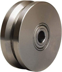 Hamilton - 4 Inch Diameter x 1-3/8 Inch Wide, Stainless Steel Caster Wheel - 600 Lb. Capacity, 1-5/8 Inch Hub Length, 1/2 Inch Axle Diameter, Stainless Steel Precision Ball Bearing - Makers Industrial Supply