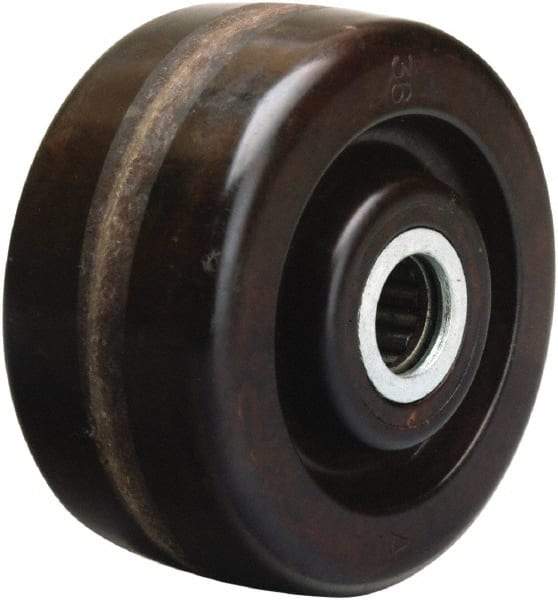 Hamilton - 4 Inch Diameter x 2 Inch Wide, Phenolic Caster Wheel - 800 Lb. Capacity, 2-3/16 Inch Hub Length, 1-3/16 Inch Axle Diameter, Plain Bore Bearing - Makers Industrial Supply