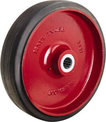 Hamilton - 16 Inch Diameter x 4 Inch Wide, Rubber on Cast Iron Caster Wheel - 1,990 Lb. Capacity, 4-1/4 Inch Hub Length, 1-1/2 Inch Axle Diameter, Straight Roller Bearing - Makers Industrial Supply