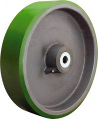 Hamilton - 16 Inch Diameter x 3 Inch Wide, Polyurethane on Cast Iron Caster Wheel - 3,750 Lb. Capacity, 3-1/4 Inch Hub Length, 2-3/16 Inch Axle Diameter, Plain Bore Bearing - Makers Industrial Supply