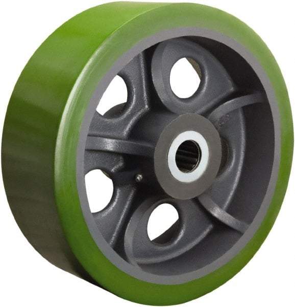 Hamilton - 14 Inch Diameter x 5 Inch Wide, Polyurethane on Cast Iron Caster Wheel - 5,500 Lb. Capacity, 5-1/4 Inch Hub Length, 1-1/4 Inch Axle Diameter, Tapered Roller Bearing - Makers Industrial Supply