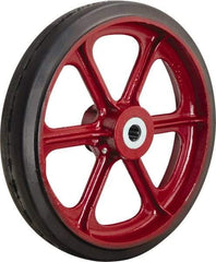 Hamilton - 14 Inch Diameter x 3 Inch Wide, Rubber on Cast Iron Caster Wheel - 1,280 Lb. Capacity, 3-1/4 Inch Hub Length, 1-15/16 Inch Axle Diameter, Plain Bore Bearing - Makers Industrial Supply