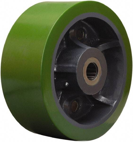 Hamilton - 12 Inch Diameter x 5 Inch Wide, Polyurethane on Cast Iron Caster Wheel - 6,200 Lb. Capacity, 5-1/4 Inch Hub Length, 1-1/4 Inch Axle Diameter, Tapered Roller Bearing - Makers Industrial Supply