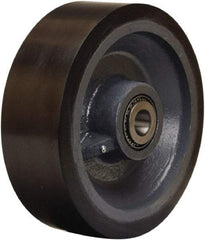 Hamilton - 12 Inch Diameter x 4 Inch Wide, Polyurethane on Forged Steel Caster Wheel - 7,800 Lb. Capacity, 4-1/4 Inch Hub Length, 1-1/4 Inch Axle Diameter, Straight Roller Bearing - Makers Industrial Supply