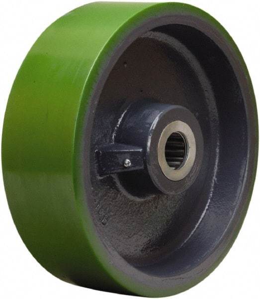 Hamilton - 12 Inch Diameter x 4 Inch Wide, Polyurethane on Cast Iron Caster Wheel - 4,800 Lb. Capacity, 4-1/4 Inch Hub Length, 2-7/16 Inch Axle Diameter, Plain Bore Bearing - Makers Industrial Supply