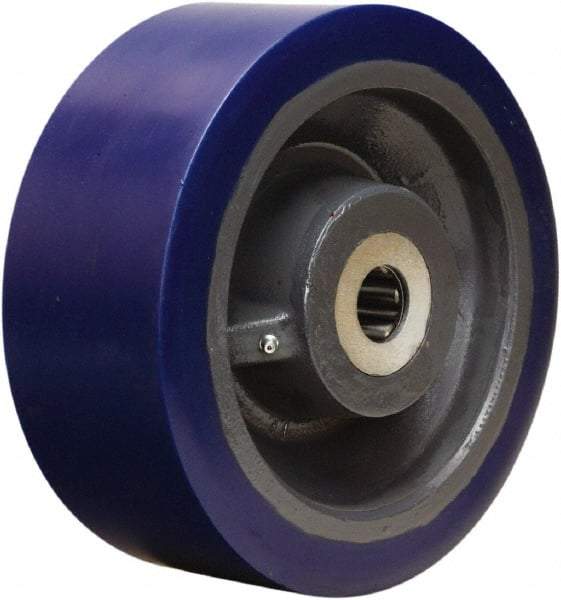 Hamilton - 10 Inch Diameter x 4 Inch Wide, Polyurethane on Forged Steel Caster Wheel - 5,000 Lb. Capacity, 4-1/4 Inch Hub Length, 1-1/2 Inch Axle Diameter, Straight Roller Bearing - Makers Industrial Supply