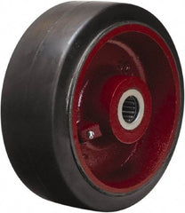 Hamilton - 10 Inch Diameter x 4 Inch Wide, Rubber on Cast Iron Caster Wheel - 1,400 Lb. Capacity, 4-1/4 Inch Hub Length, 1-1/4 Inch Axle Diameter, Tapered Roller Bearing - Makers Industrial Supply