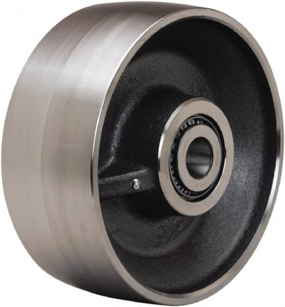 Hamilton - 10 Inch Diameter x 4 Inch Wide, Forged Steel Caster Wheel - 18,000 Lb. Capacity, 4-1/4 Inch Hub Length, 2-7/16 Inch Axle Diameter, Plain Bore Bearing - Makers Industrial Supply