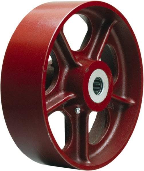 Hamilton - 10 Inch Diameter x 4 Inch Wide, Cast Iron Caster Wheel - 3,000 Lb. Capacity, 4-1/4 Inch Hub Length, 1-1/2 Inch Axle Diameter, Straight Roller Bearing - Makers Industrial Supply