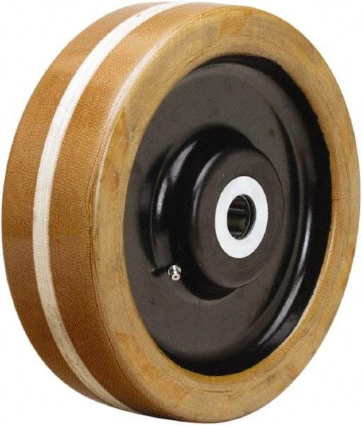 Hamilton - 10 Inch Diameter x 3 Inch Wide, Phenolic Caster Wheel - 3,600 Lb. Capacity, 3-1/4 Inch Hub Length, 1-1/4 Inch Axle Diameter, Straight Roller Bearing - Makers Industrial Supply