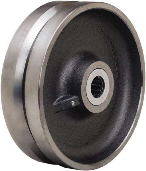 Hamilton - 10 Inch Diameter x 3 Inch Wide, Forged Steel V-Groove Caster Wheel - 4,500 Lb. Capacity, 3-1/4 Inch Hub Length, 3/4 Inch Axle Diameter, Tapered Roller Bearing - Makers Industrial Supply