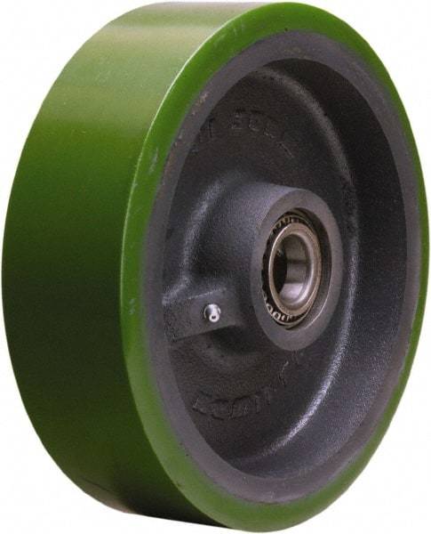 Hamilton - 10 Inch Diameter x 3 Inch Wide, Polyurethane on Cast Iron Caster Wheel - 3,000 Lb. Capacity, 3-1/4 Inch Hub Length, 1 Inch Axle Diameter, Tapered Roller Bearing - Makers Industrial Supply