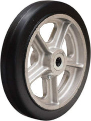 Hamilton - 10 Inch Diameter x 2-1/2 Inch Wide, Rubber on Aluminum Caster Wheel - 790 Lb. Capacity, 2-3/4 Inch Hub Length, 1 Inch Axle Diameter, Straight Roller Bearing - Makers Industrial Supply